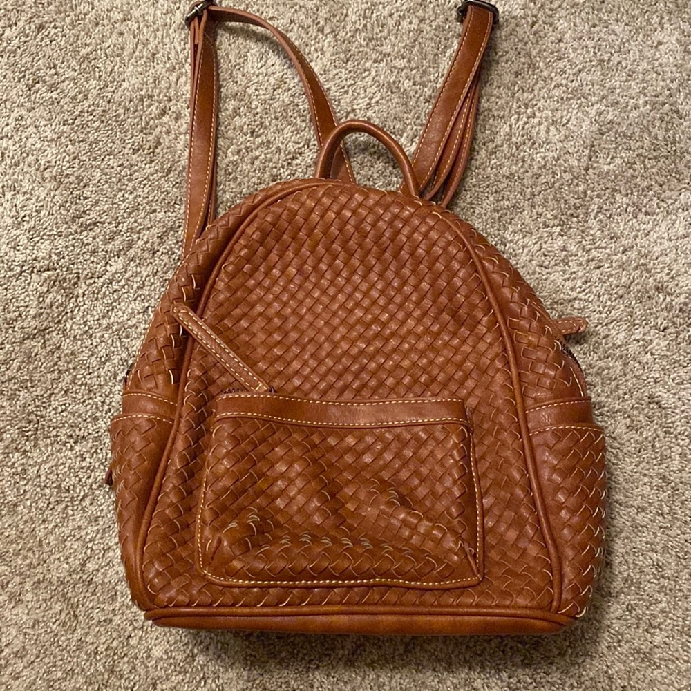 Mini leather backpack